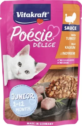 VITAKRAFT Poesie Delice Junior Indyk w sosie  85g