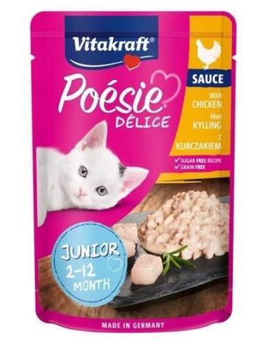 VITAKRAFT Poesie Delice Junior Kurczak  w sosie 85g