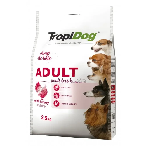 TROPIDOG Adult Small & Medium Indyk  2,5 kg 