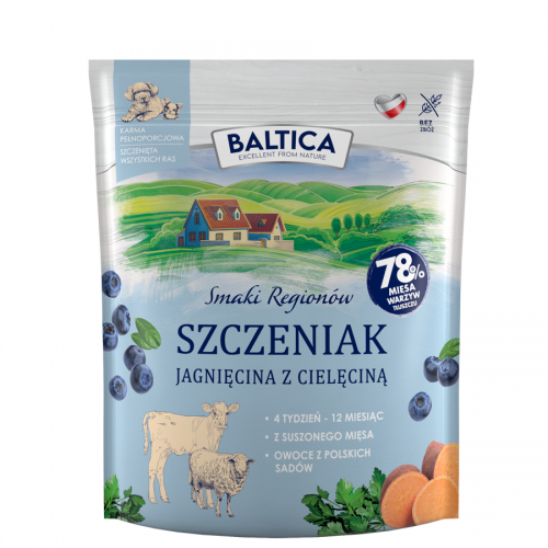 BALTICA Smaki Regionów Szczeniak dla wszystkich ras Jagnięcina z cielęciną 1kg
