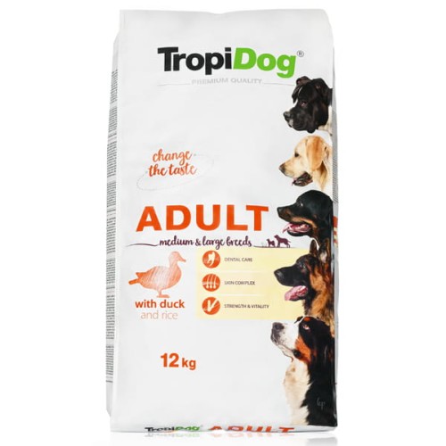 TROPIDOG  Adult Medium & Large Kaczka  12kg 