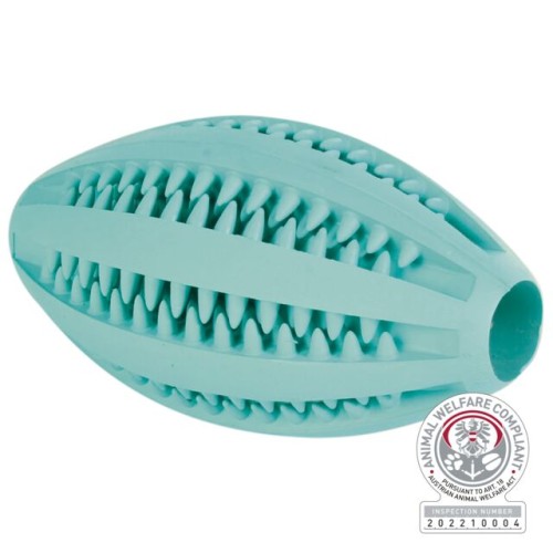 TRIXIE Denta Fun Piłka do rugby  do zabawy i czyszczenia zębów dla psa 11cm