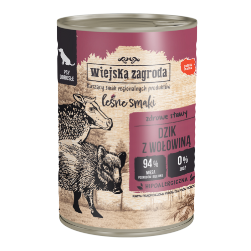 Wiejska Zagroda Leśne Smaki Dzik z Wołowiną 400g 
