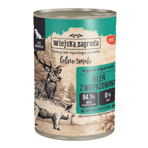 Wiejska Zagroda Leśne Smaki  Jeleń z Wieprzowiną 400g 