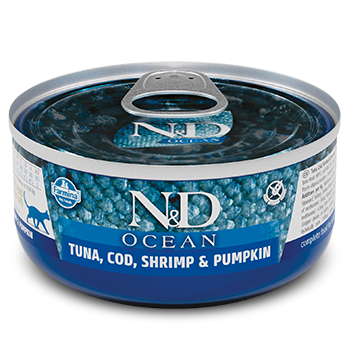 Farmina N&D Ocean Adult Tuna, Cod, Shrimp, Pumpkin 70g 