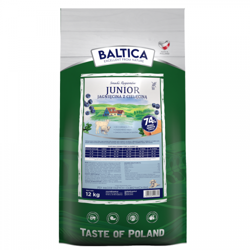 BALTICA Smaki Regionów Junior L/XL Jagnięcina z cielęciną 12kg 