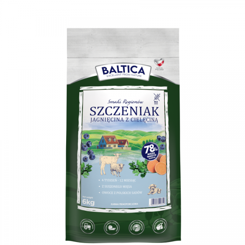 BALTICA Smaki Regionów Szczeniak dla wszystkich ras Jagnięcina z cielęciną 6kg