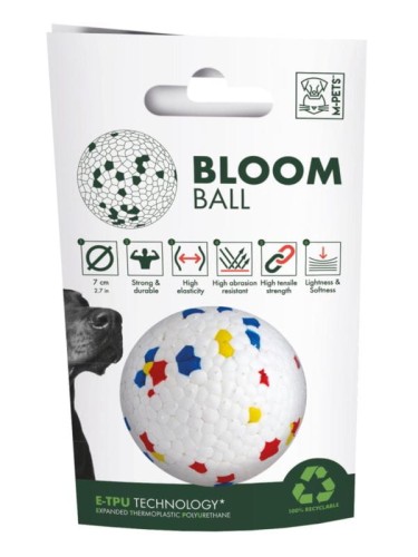 M-PETS BLOOM Piłka - wielokolorowa - 7cm 