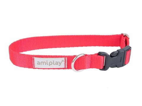 AMIPLAY Samba Obroża regulowana czerwona 