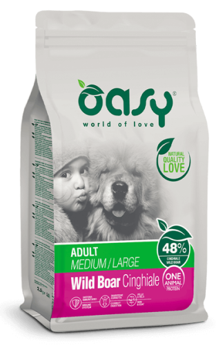 OASY ONE ANIMAL PROTEIN Adult Medium/Large Wild Boar  12kg 