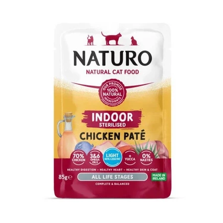 NATURO Sterilised Grain Free Paté Kurczak 85g 
