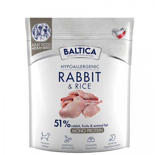 BALTICA Adult Medium M Królik z ryżem 1kg 