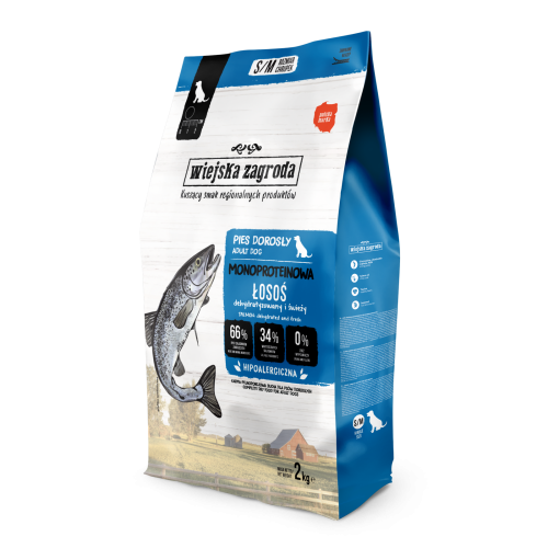 Wiejska Zagroda Monoproteinowa Łosoś S/M 2 kg