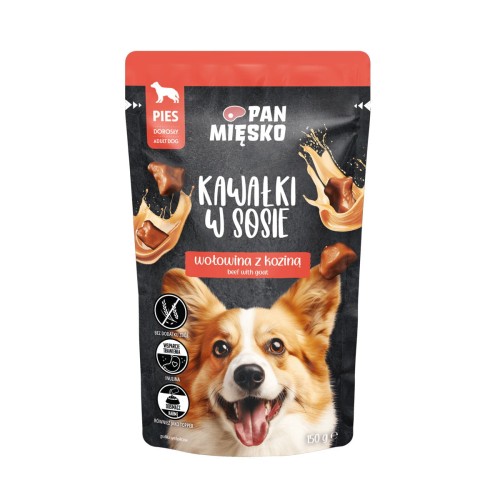 Pan Mięsko Kawałki w sosie Wołowina z koziną 150 g