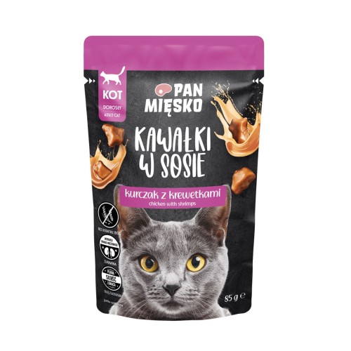 Pan Mięsko  Kawałki w sosie Kurczak z krewetkami 85 g