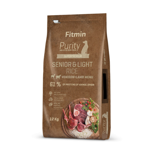 FITMIN PURITY Senior & Light Jeleń z Jagnięciną 12kg 