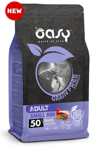 OASY GRAIN FREE FORMULA  Adult Small/Mini Duck  2,5kg 