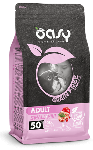 OASY GRAIN FREE FORMULA  Adult Small/Mini Pork  2,5kg