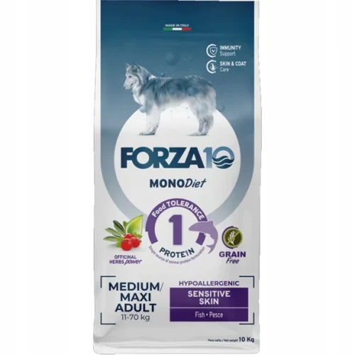 FORZA10 Diet Adult Medium & Maxi - Sensitive Skin Ryba 10kg