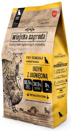 Wiejska Zagroda Indyk z Jagnięciną 20kg + GRATIS