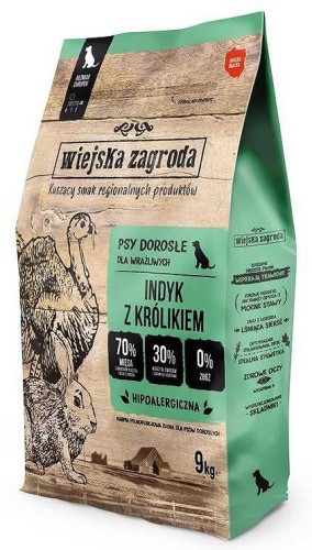 Wiejska Zagroda Indyk z Królikiem 9 kg + GRATIS