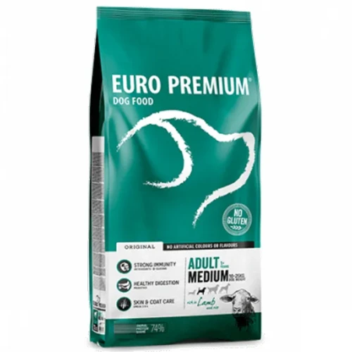 Euro Premium Medium Adult Jagnięcina 12 kg +gratis