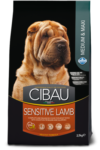 FARMINA CIBAU SENSITIVE LAMB MEDIUM MAXI 12kg + 2 kg
