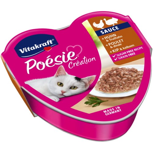 VITAKRAFT Poesie Kurczak i Indyk w sosie 85g