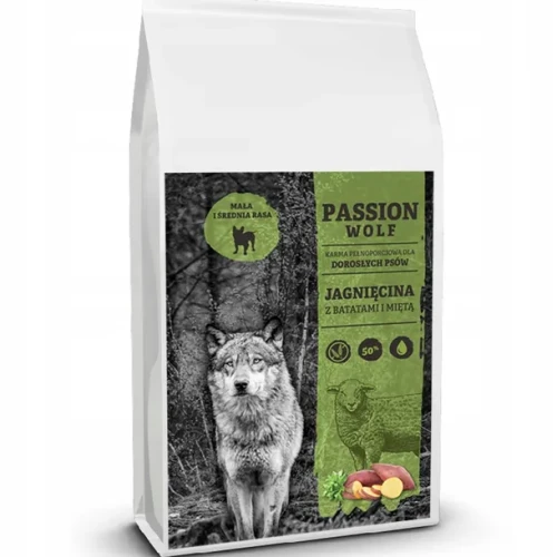 Passion Wolf Adult Small & Medium Jagnięcina z Batatami i Miętą 2kg
