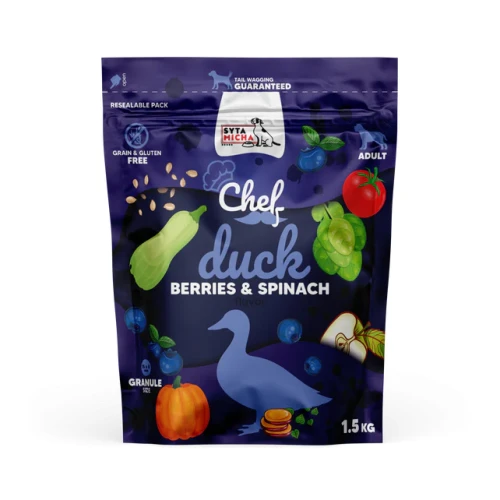 SYTA MICHA Chef Kaczka, jagody i szpinak 1,5kg