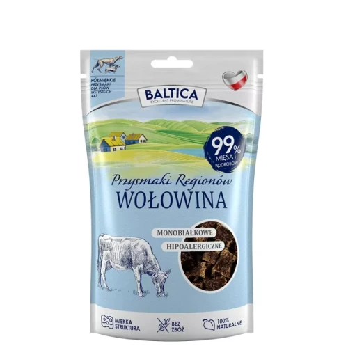 BALTICA Półmiękkie przysmaki dla psów z wołowiną 80g