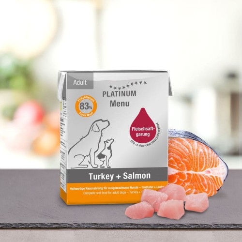 PLATINUM Menu Adult Turkey+Salmon 375g