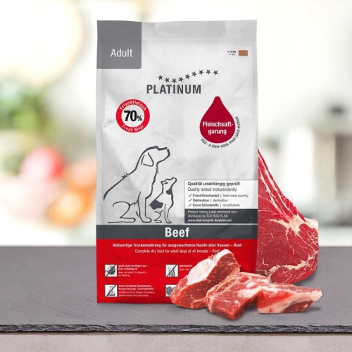 PLATINUM Adult Beef  Półwilgotna karma dla psów dorosłych 15kg (3x5kg)