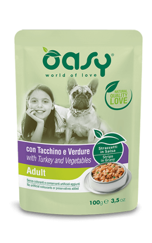 OASY STRIPS IN GRAVY Adult with Turkey and Vegetables 100g