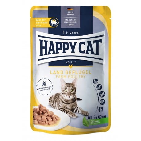 HAPPY CAT Meat in Sauce - Culinary Land-Geflügel 85g 