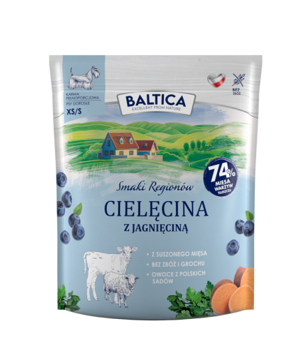 BALTICA Smaki Regionów Adult S Cielęcina z Jagnięciną 1kg 