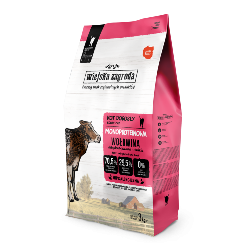 Wiejska Zagroda Monoproteinowa Wołowina 3kg