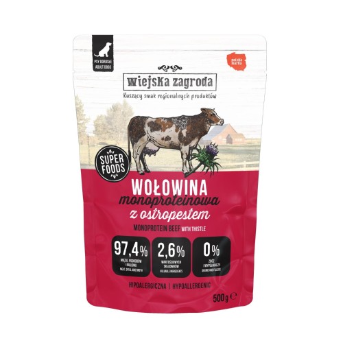 Wiejska Zagroda Monoproteinowa Wołowina (dorosły) 500g