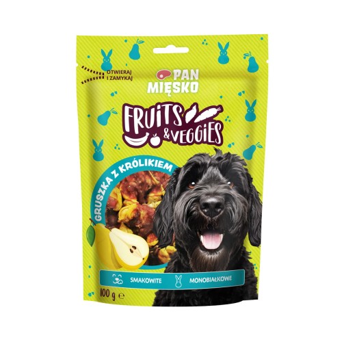 Pan Mięsko Przysmak dla psa Fruits & Veggies Gruszka z królikiem (dorosły) 100g