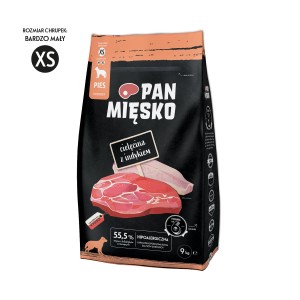 Pan Mięsko Cielęcina z indykiem XS 9 kg
