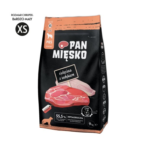 Pan Mięsko Cielęcina z indykiem XS 9 kg