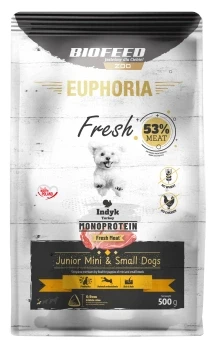 BIOFEED Karma dla szczeniąt EUPHORIA Fresh Turkey Monoprotein (mini i małe rasy) 0,5 kg