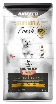 BIOFEED Karma dla szczeniąt EUPHORIA Fresh Turkey Monoprotein (mini i małe rasy) 2kg