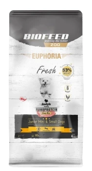 BIOFEED Karma dla szczeniąt EUPHORIA Fresh Turkey Monoprotein (mini i małe rasy) 8kg