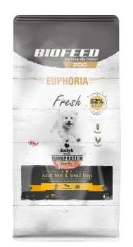 BIOFEED Karma dla psów EUPHORIA Fresh Turkey Monoprotein (mini i małe rasy) 8kg)