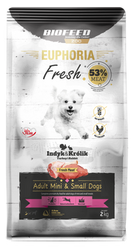 BIOFEED Karma dla psów EUPHORIA Fresh z indykiem i królikiem (mini i małe rasy) 0,5 kg