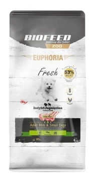 BIOFEED Karma dla psów EUPHORIA Fresh z indykiem i jagnięciną (mini i małe rasy) 8kg
