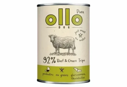 OLLO Pure Wołowina i zielone żwacze - mokra karma dla psa - 400gg