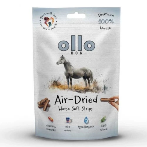 OLLO Air-Dried Horse strips Konina - przysmak dla psa - 80g