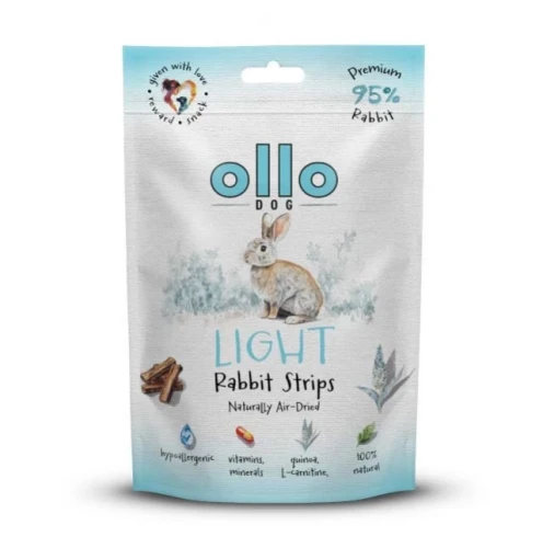 OLLO Air-Dried Light Rabbit strips Królik- przysmak dla psa - 80g